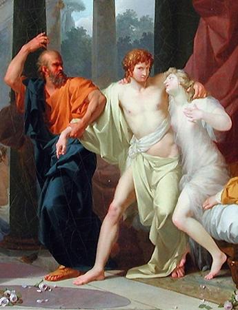 Baron Jean-Baptiste Regnault Socrate arrachant Alcibiade du sein de la Volupte